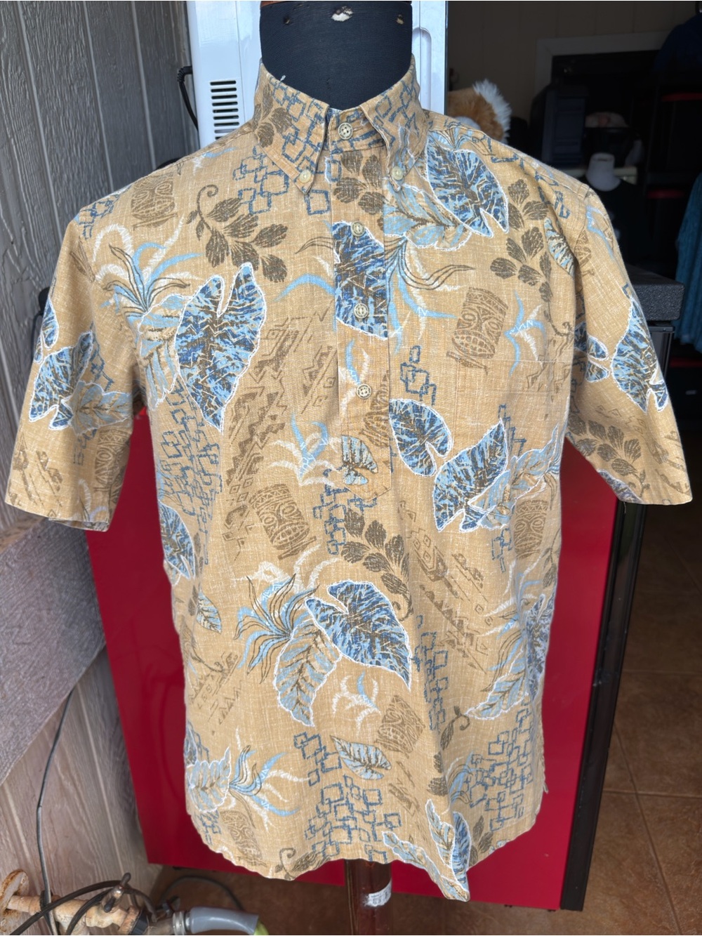 PreOwned Reyn Spooner Hawaiian Print Multicolored Pullover Men's Small